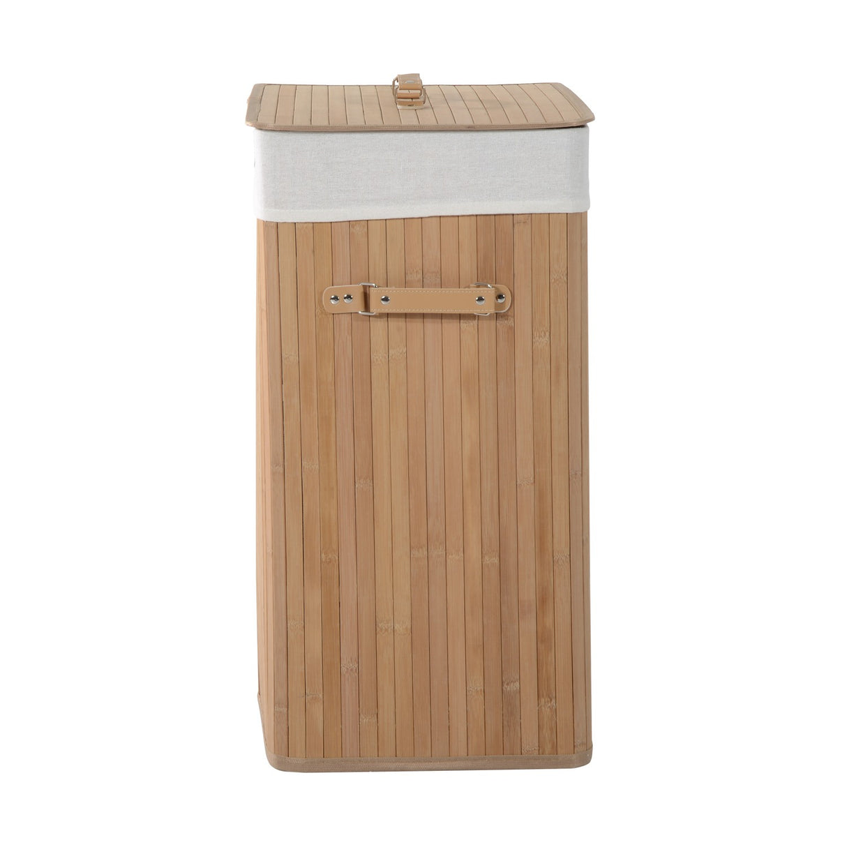 easycomfort easycomfort cesta portabiancheria in bambu con coperchio e fodera rimovibile 52 x 32 x 63cm