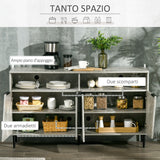 immagine-4-easycomfort-easycomfort-credenza-moderna-con-armadietti-a-2-ante-e-mensole-regolabili-147x40x83cm-effetto-marmo-grigio