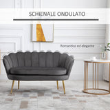 easycomfort easycomfort divanetto 2 posti in tessuto effetto velluto con braccioli divano moderno con seduta imbottita per camera da letto e soggiorno 133x63x75cm grigio ean 8055776913551