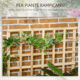 easycomfort easycomfort fioriera da esterno a 3 livelli con grigliato in legno di abete e tessuto non tessuto 95x95x110 cm