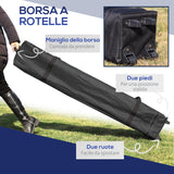 easycomfort easycomfort gazebo pieghevole 2 5x2 5 m con altezza regolabile sacchetti di sabbia e borsa con ruote blu