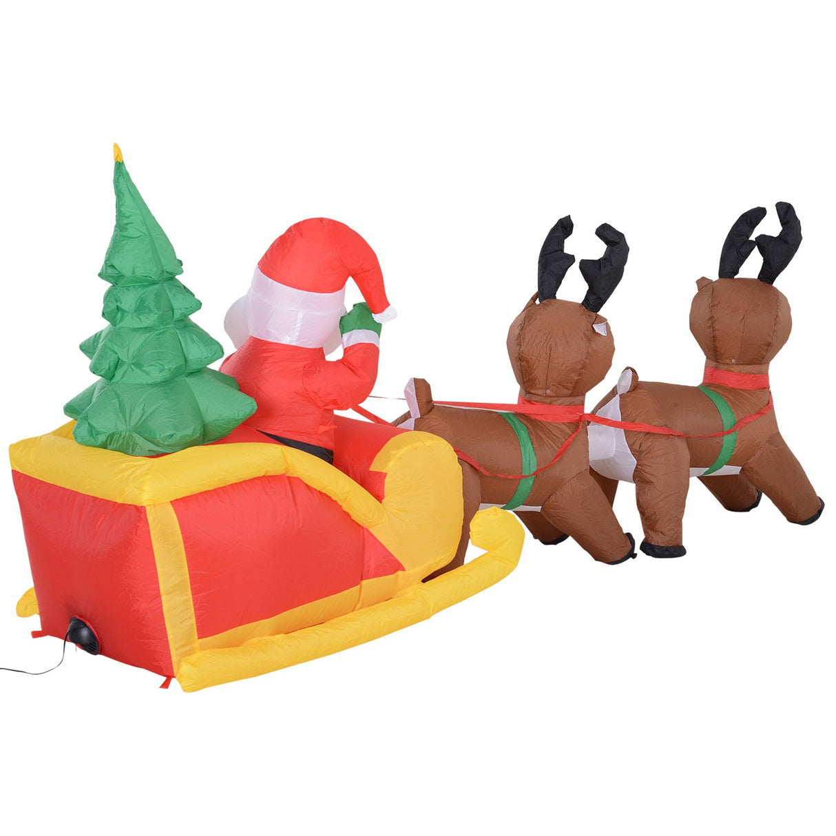 easycomfort easycomfort gonfiabile di babbo natale con slitta e renne autogonfiabile elettrico impermeabile e resistente lungo 2 3 metri