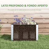 easycomfort easycomfort letto per orto rialzato con fondo aperto e profili in alluminio 60x60x30cm grigio scuro