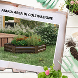easycomfort easycomfort letto per orto rialzato esagonale in acciaio galvanizzato con fondo aperto marrone