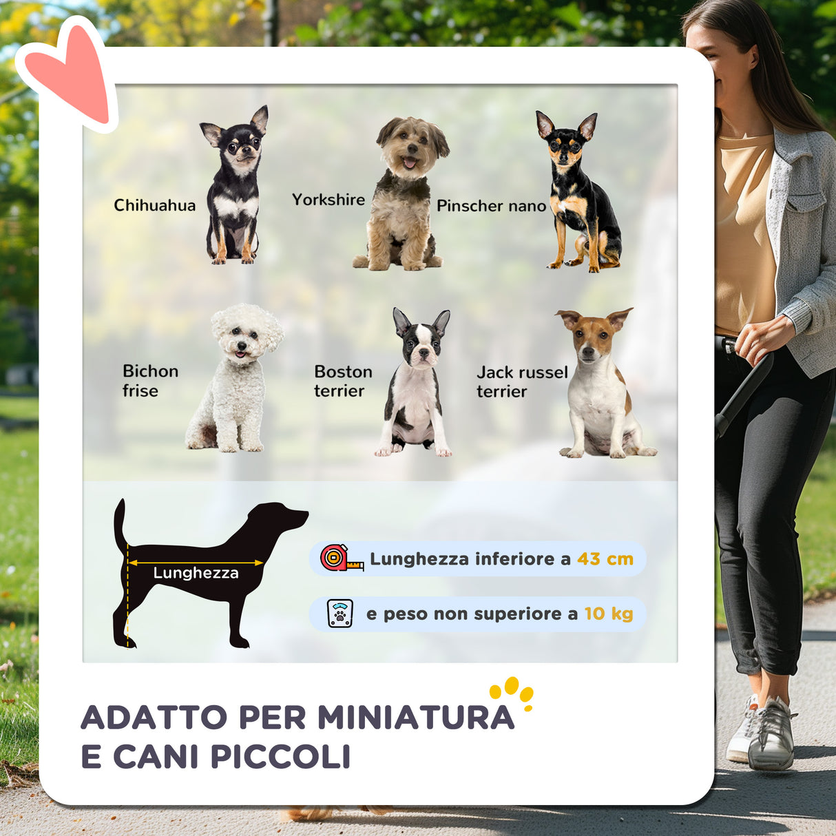 easycomfort easycomfort passeggino per cani piccoli pieghevole con maniglione girevole e ruote con freni 76 5x52x95cm rosso
