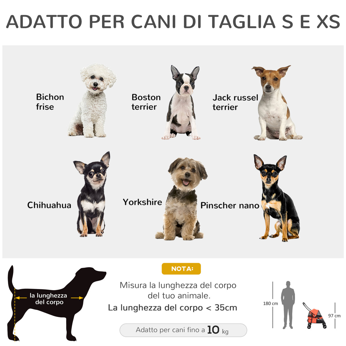 easycomfort easycomfort passeggino per cani pieghevole con tettuccio regolabile borsa e 2 guinzagli 82x47x97 cm rosso e nero