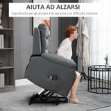 easycomfort easycomfort poltrona alzapersona reclinabile fino a 135 con 8 punti massaggianti telecomando e poggiapiedi 91x86x101 cm