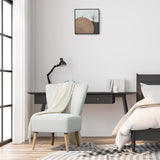 easycomfort easycomfort poltrona imbottita per soggiorno e sala in stile nordico poltroncina da camera in tessuto e gambe in legno bianco