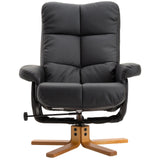 easycomfort easycomfort poltrona sedia relax reclinabile con poggiapiedi in pelle pu nero ean 8054144139883