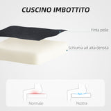 easycomfort easycomfort sedia da ufficio reclinabile ad altezza regolabile in finta pelle e acciaio 60x68x95 5 105 cm nero