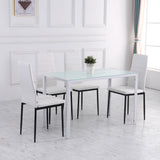easycomfort easycomfort set 4 sedie imbottite per soggiorno o sala da pranzo sedie da cucina moderne in metallo e tessuto bianco
