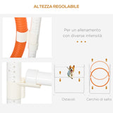 easycomfort easycomfort set agility dog 7 pezzi con fischietto e borsa da trasporto in plastica e abs 89x69x99 cm bianco arancione blu