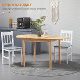 easycomfort easycomfort tavolo allungabile a ribalta per 4 6 persone in legno di pino 140x70x75 cm color legno