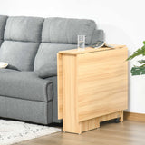 easycomfort easycomfort tavolo da pranzo pieghevole tavolo a ribalta per 4 6 persone tavolo da cucina salvaspazio moderno con 2 ripiani e 2 ruote in legno 140x80x74 cm color legno ean 8054111844710
