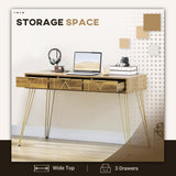 immagine-4-easycomfort-easycomfort-tavolo-scrivania-da-ingresso-stile-vintage-in-truciolato-e-acciaio-con-3-cassetti-120x55x79-cm