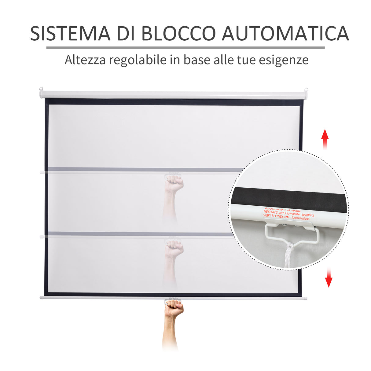 easycomfort easycomfort telo per proiettore da 100 formato 16943 ad altezza regolabile 210x8 6x7 cm bianco e nero ean 8054111843997