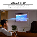 easycomfort easycomfort telo proiettore 84 formato 43 con telecomando in tessuto plastico e metallo 171x130 cm bianco ean 8054111847995
