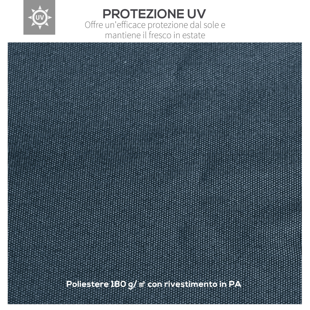 easycomfort easycomfort tetto di ricambio per gazebo 3x3 m in poliestere grigio con 8 fori di ventilazione
