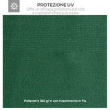 easycomfort easycomfort tetto di ricambio per gazebo da giardino 3x3m in poliestere verde