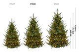 le stelle albero di natale artificiale verde h 210cm x l 150cm super folto con 500 luci led 20 luci flash incorporate e base a croce in metallo