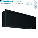 unita interna a parete daikin bluevolution serie emura black iii 7000 btu ftxj20ab r 32 wi fi integrato colore nero