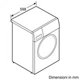 asciugatrice a condensazione bosch 8 kg a carica frontale serie 4 easyclean wth83008ii classe a_