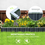 easycomfort easycomfort aiuola rialzata modulabile r senza fondo in acciaio zincato 258x90x30 cm grigio scuro