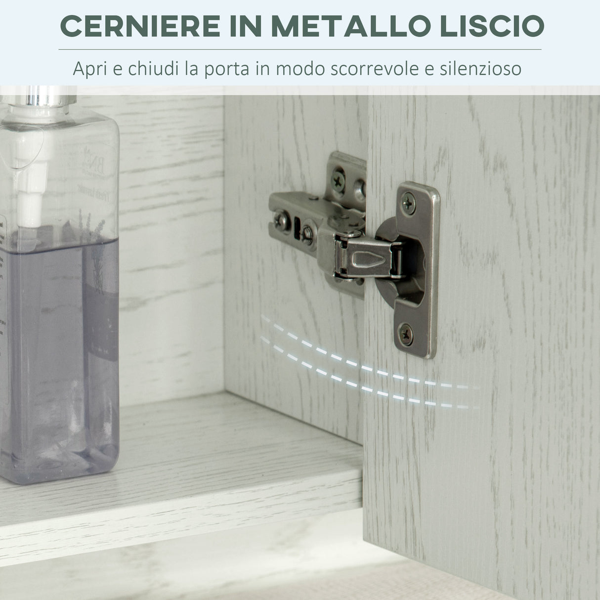 easycomfort easycomfort armadietto con specchio a 4 sezioni con ripiani regolabili specchiera bagno in legno e vetro 90x15x75 cm bianco