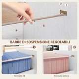 easycomfort easycomfort armadio per ufficio a 4 cassetti con 2 serrature e barra portadocumenti in legno 40x42x130 8 cm bianco