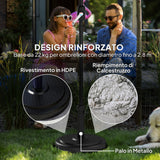 easycomfort easycomfort base per ombrellone da 22 kg rotonda per ombrelloni max 2 8 m e pali da 38 mm o 48 mm nero