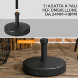easycomfort easycomfort base per ombrellone da giardino in plastica pp max 18kg di peso 45x33 cm nero