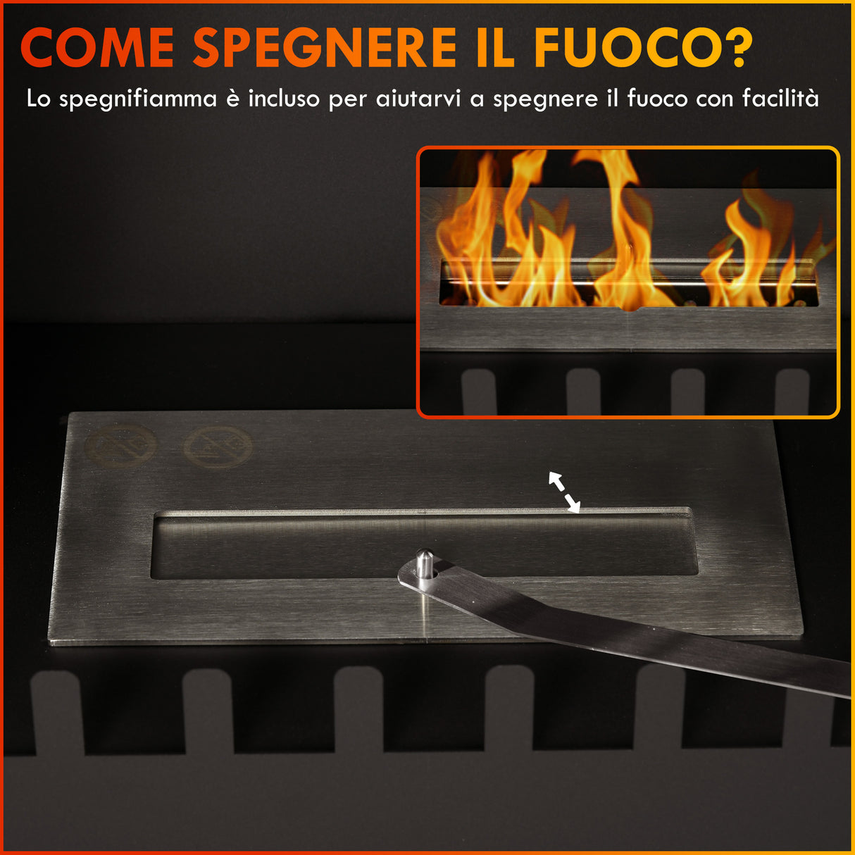 easycomfort easycomfort camino a bioetanolo in acciaio inox con bruciatore da 0 9l per 3 ore di durata 55x31x55cm nero