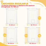 easycomfort easycomfort cancellino per cani regolabile con estensioni e porta per gatti 76 104x106cm bianco