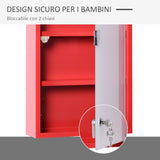 easycomfort easycomfort cassetta porta medicine armadietto medicinali 4 livelli porta in vetro 603012cm rosso ean 8054111840521