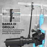 easycomfort easycomfort cavalletto bici per manutenzione con altezza regolabile girevole a 360 e pieghevole massimo 40 kg nero