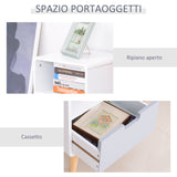 easycomfort easycomfort comodino con cassetto in mdf e legno di pino per camera da letto soggiorno e bagno 40x38x58 cm