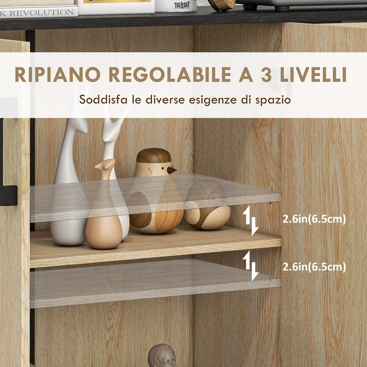 easycomfort easycomfort credenza moderna con 2 armadietti e 2 cassetti in legno 90x30x75 5cm noce e nero