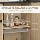 easycomfort easycomfort credenza moderna con 2 armadietti e 2 cassetti in legno 90x30x75 5cm noce e nero