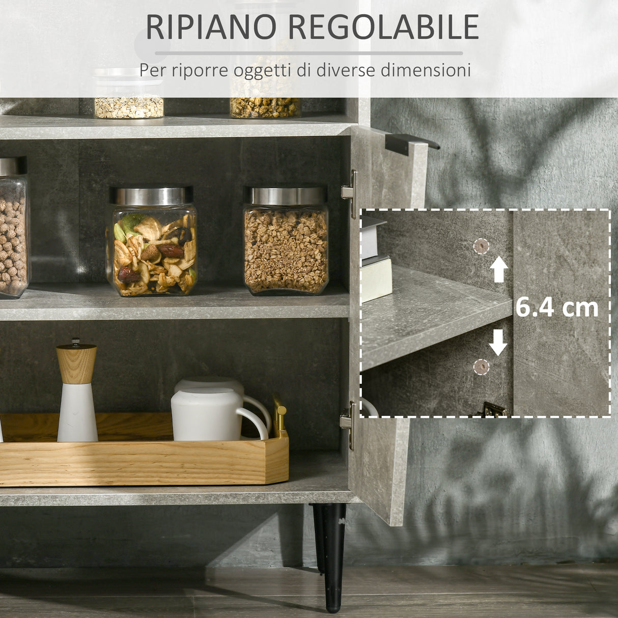 immagine-5-easycomfort-easycomfort-credenza-moderna-con-armadietti-a-2-ante-e-mensole-regolabili-147x40x83cm-effetto-marmo-grigio