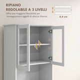 easycomfort easycomfort dispensa cucina alta con armadietto a 2 livelli e 3 cassetti in mdf 68x38x172 cm bianco