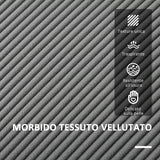easycomfort easycomfort divano 2 posti con spazio contenitore e 2 cuscini in tessuto effetto velluto e legno 140x63x79 cm grigio