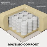 easycomfort easycomfort divano 3 posti in tessuto con cuscini imbottiti e rivestimento effetto lino 237x94x102cm grigio