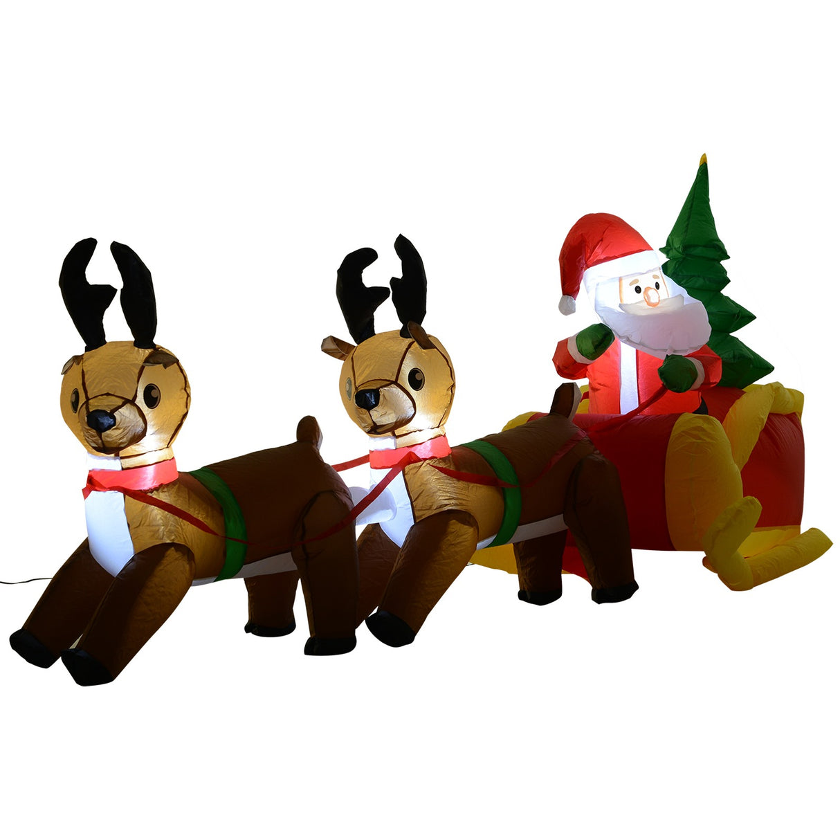 easycomfort easycomfort gonfiabile di babbo natale con slitta e renne autogonfiabile elettrico impermeabile e resistente lungo 2 3 metri