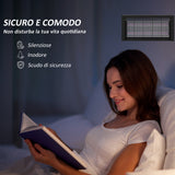easycomfort easycomfort lampada antizanzare per interno 8w con catenella e rete di protezione 49x6x25 cm nero
