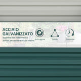 easycomfort easycomfort letto per orto rialzato a fondo aperto con rivestimento in acciaio zincato 120x120x30 cm verde