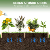 easycomfort easycomfort letto per orto rialzato in legno di abete con fondo aperto e 2 sezioni separate 244x615x27cm