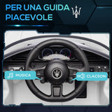 easycomfort easycomfort macchina per bambini 3 6 anni con guida manuale e musica integrata auto maserati mc20 con telecomando e led 3 5 kmh bianco