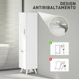 easycomfort easycomfort mobile da bagno con armadietto a 3 ripiani e spazio portaoggetti inferiore in legno 35x31 5x144 cm bianco