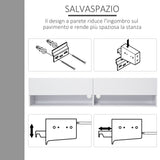 easycomfort easycomfort mobile porta tv sospeso con 4 vani e 2 ante a ribalta consolle per tv fino 60e fori per cavi grigio 140x32x31cm ean 8054111846400
