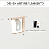easycomfort easycomfort mobiletto portabottiglie vini con porta calici e armadietto capacita 20 bottiglie 80x36x85 cm bianco